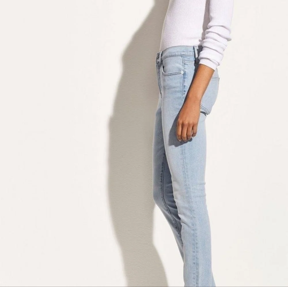 VINCE Lightwash High Waisted Straight Button Fly Jeans 30 - Picture 3 of 11